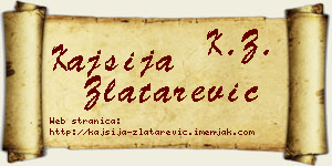 Kajsija Zlatarević vizit kartica